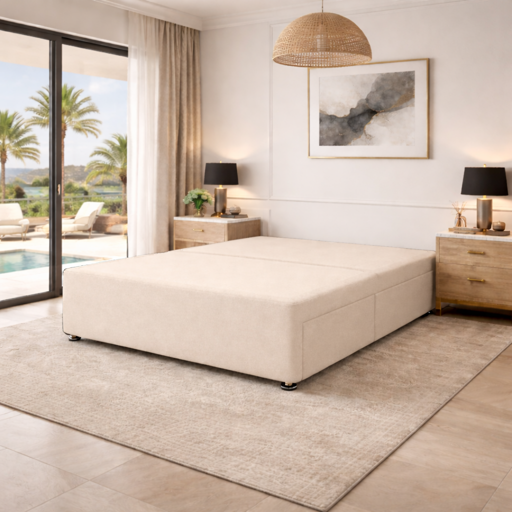 2026 Solid Padded Luxury Divan Bed Base with option Storage Drawers - Nimbus Beds