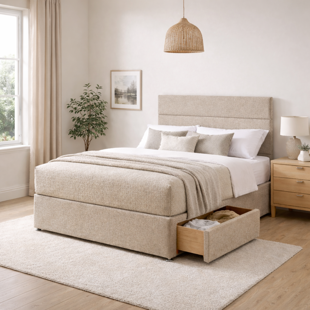 2026 Lyon storage divan bed with optional drawers - Nimbus Beds