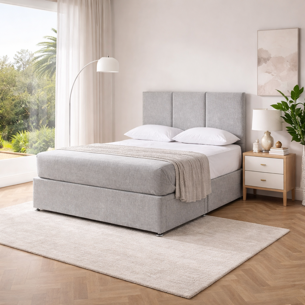 2026 Madrid storage divan bed with optional drawers - Nimbus Beds