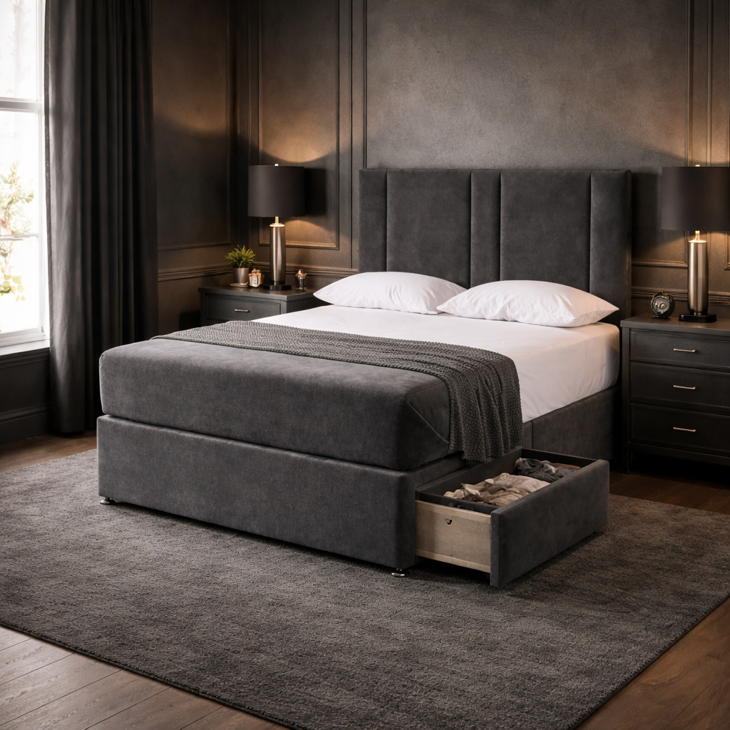 2026 Samson storage divan bed with optional storage drawers