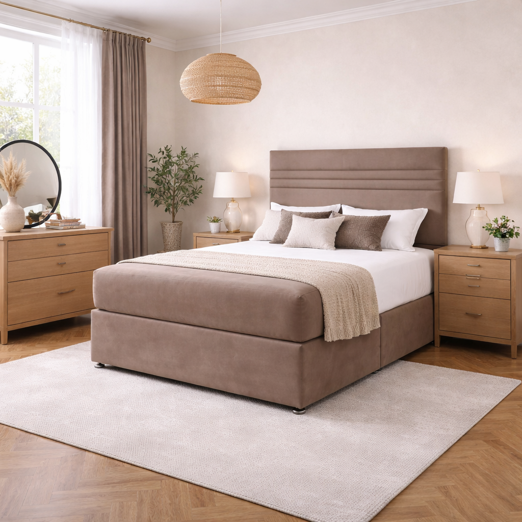 2026 Saxton storage divan bed with optional storage drawers