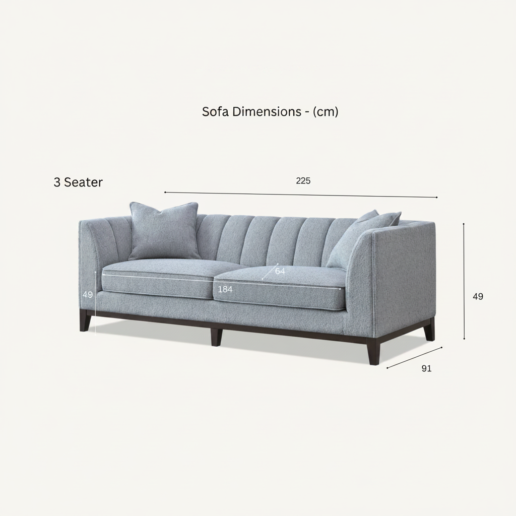 2026 Alba 3 Seater Sofa - Dolphin Boucle