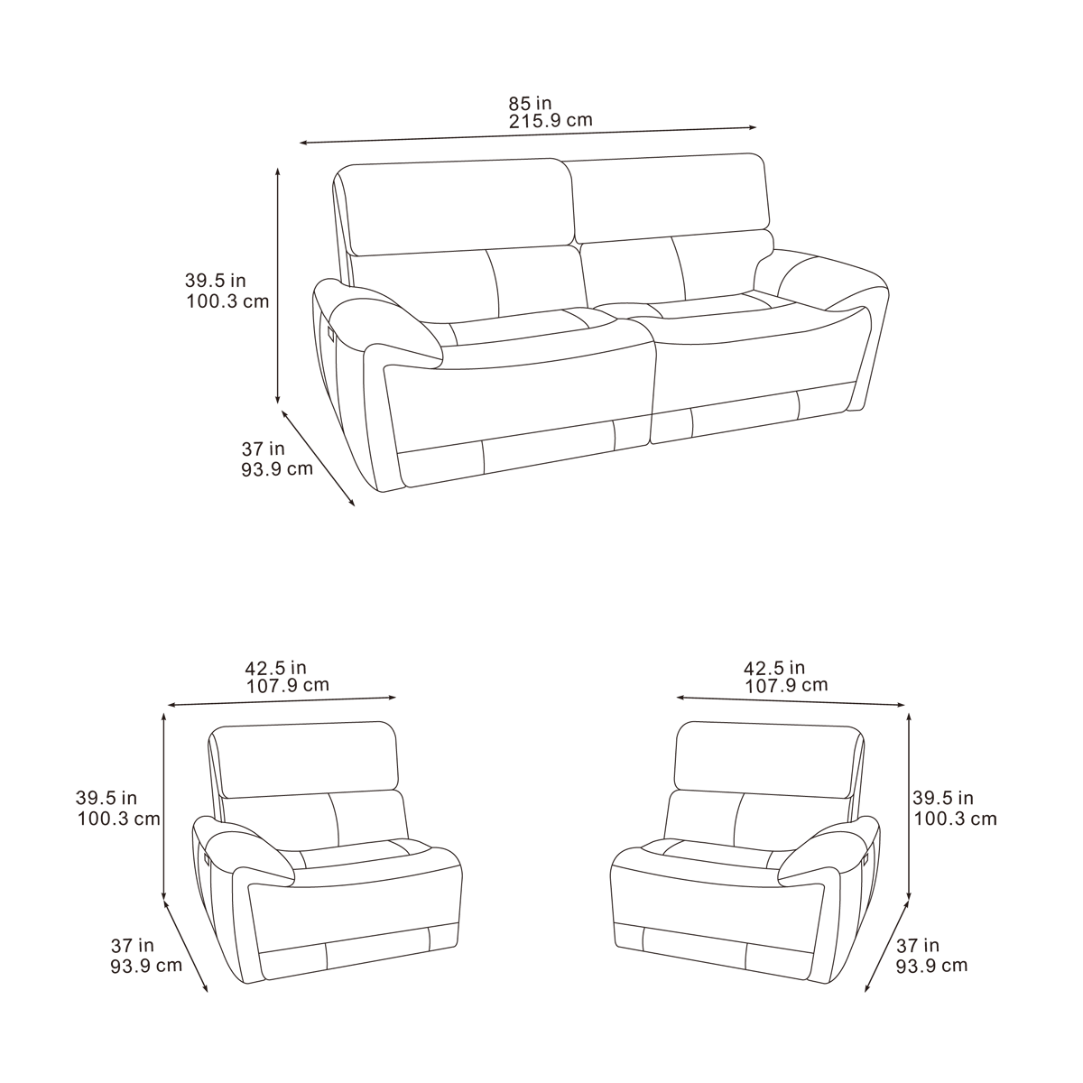 2026 Carrie Sofa Range In Midnight Black
