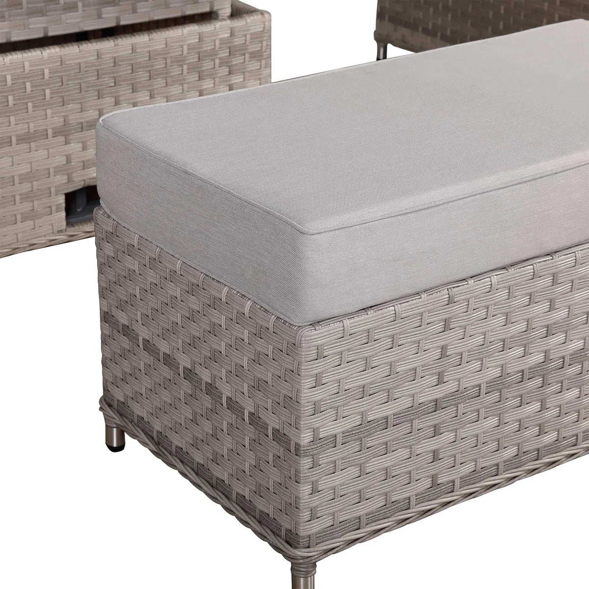 2026 Paris Round Outdoor Corner Sofa Set with Rising Glass top Table Garden Furniture - Nimbus Beds