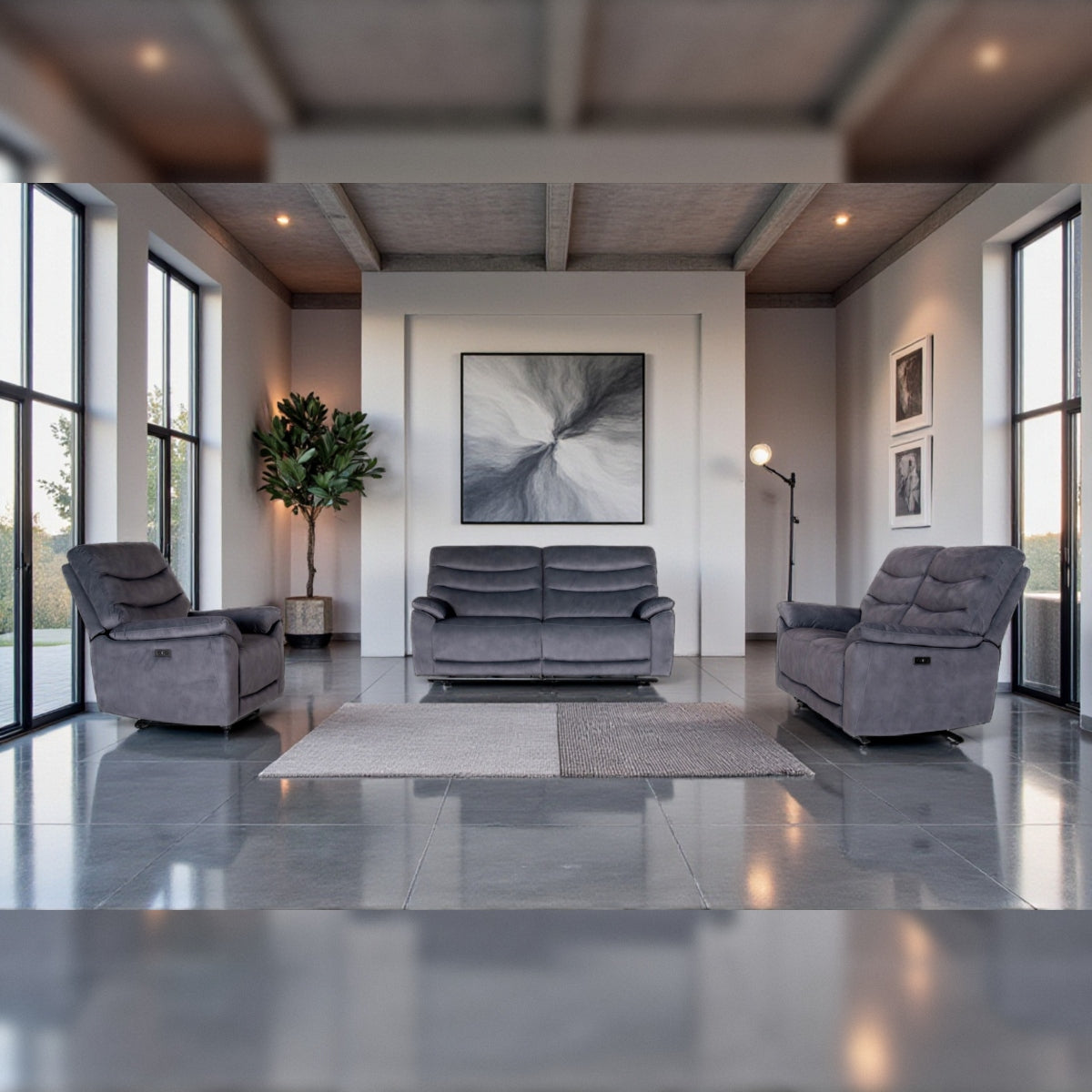 2026 Theodore Sofa Range In Midnight Black