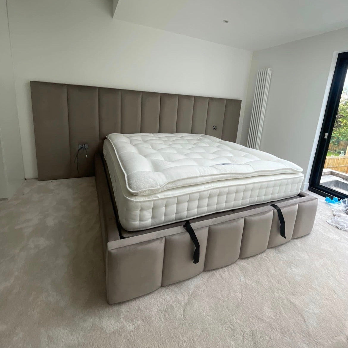 2026 Victoria Fabric Extra Width Bed Frame with Optional Lift Up Ottoman Storage - Nimbus Beds