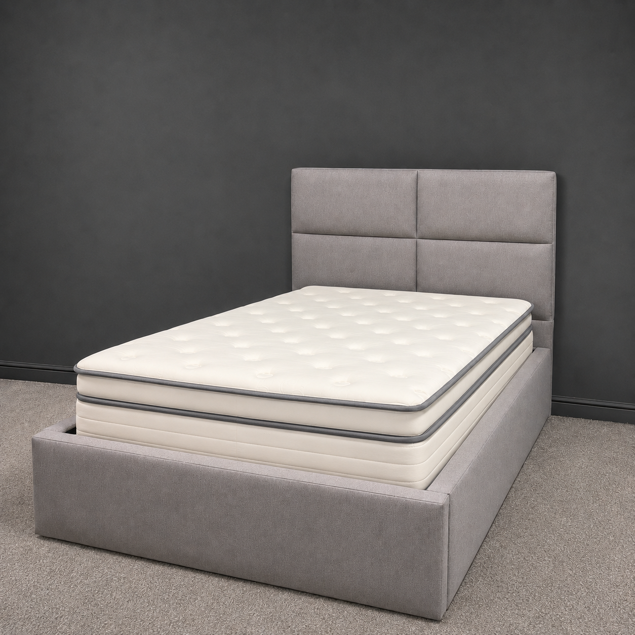 2026 Emma Luxury Bed Frame with optional ottoman lift up storage