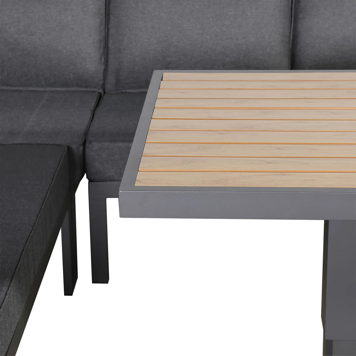 2026 Marbella Equal Corner Dining Set with Rising Table Outdoor Garden Furniture - Nimbus Beds