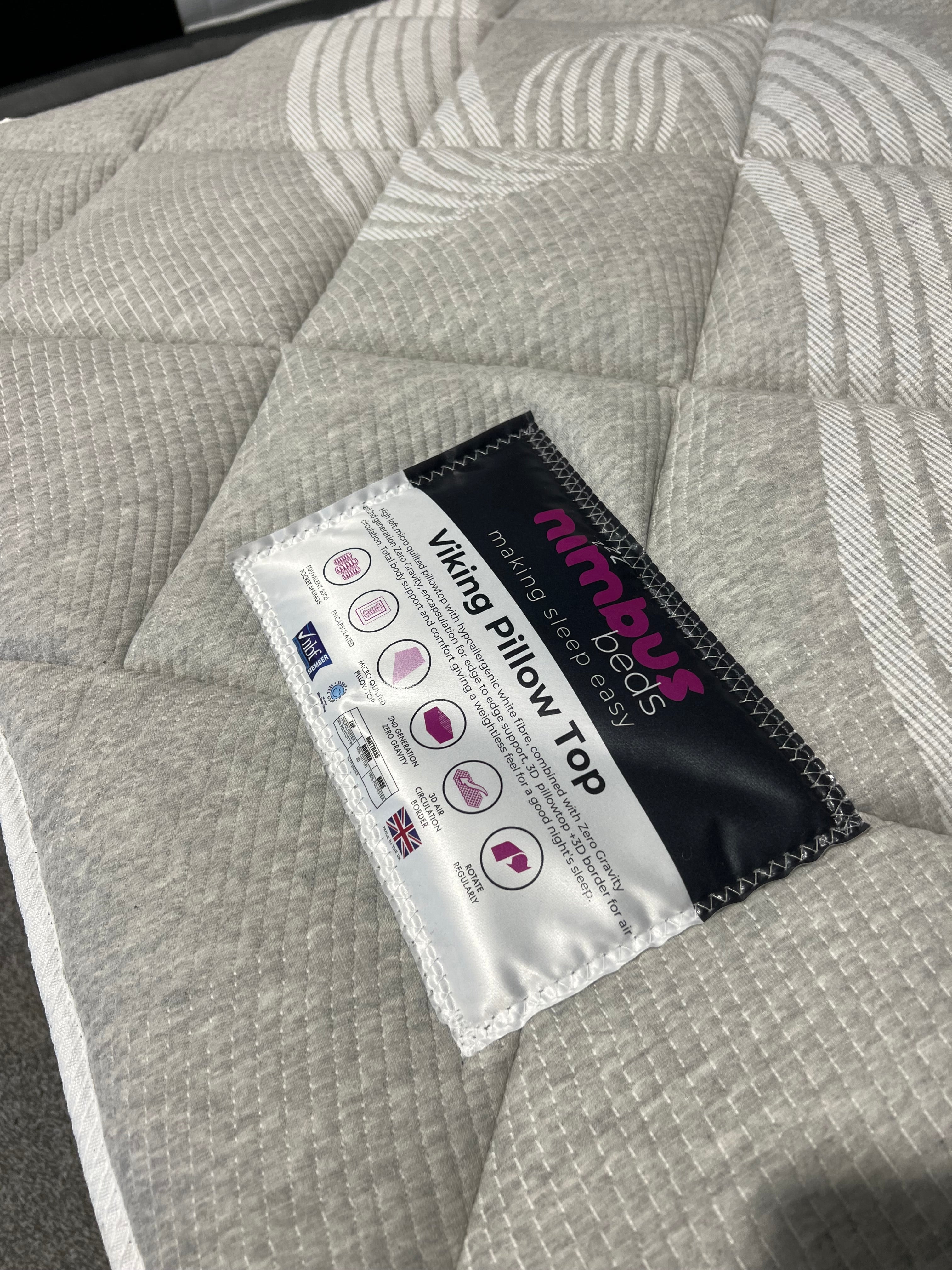 Double Viking Pillow Top Mattress - Ex Display