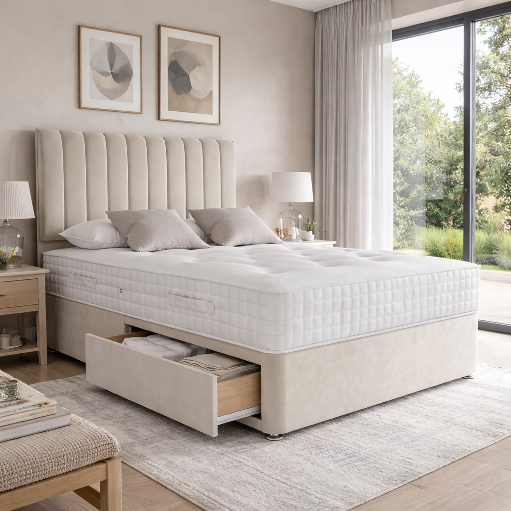 2026 Louis Storage Divan Bed with optional drawers