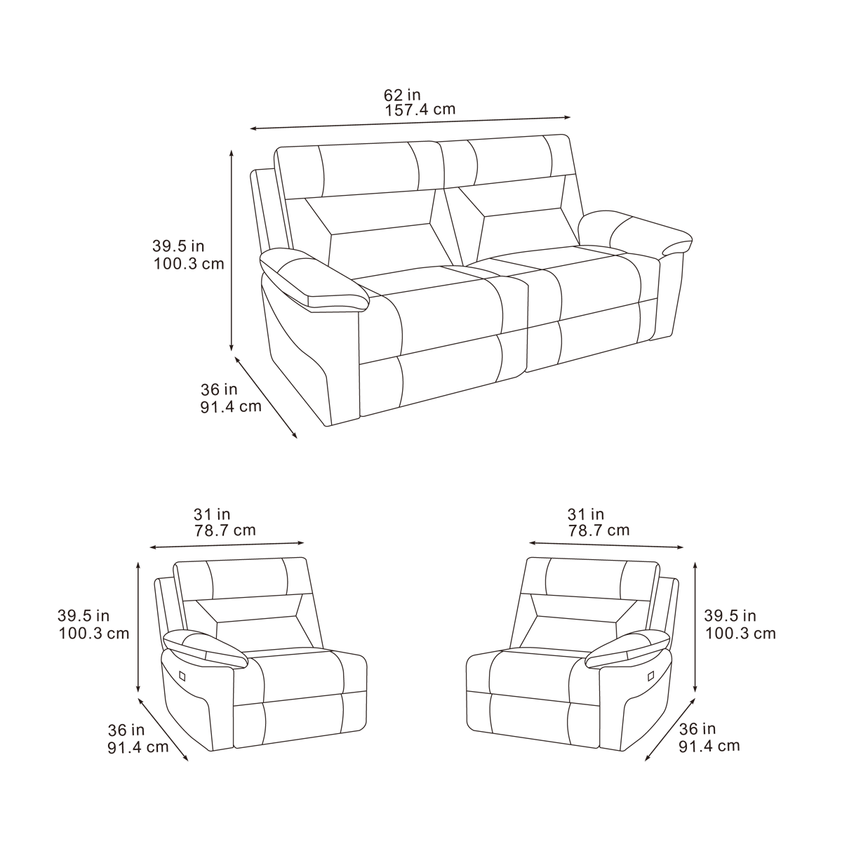 2025 Leni Sofa Range In Ink Dark Grey