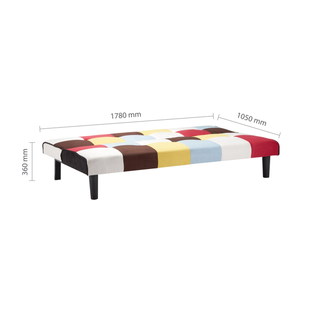 2026 Aurora Sofa Bed - Rainbow Patched