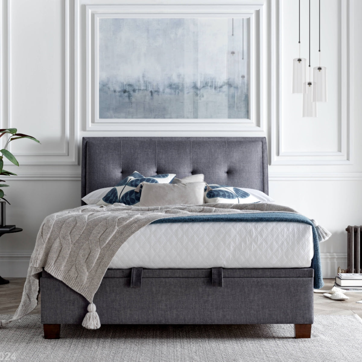 2026 Andrei Ottoman Storage Bed in Vogue Grey