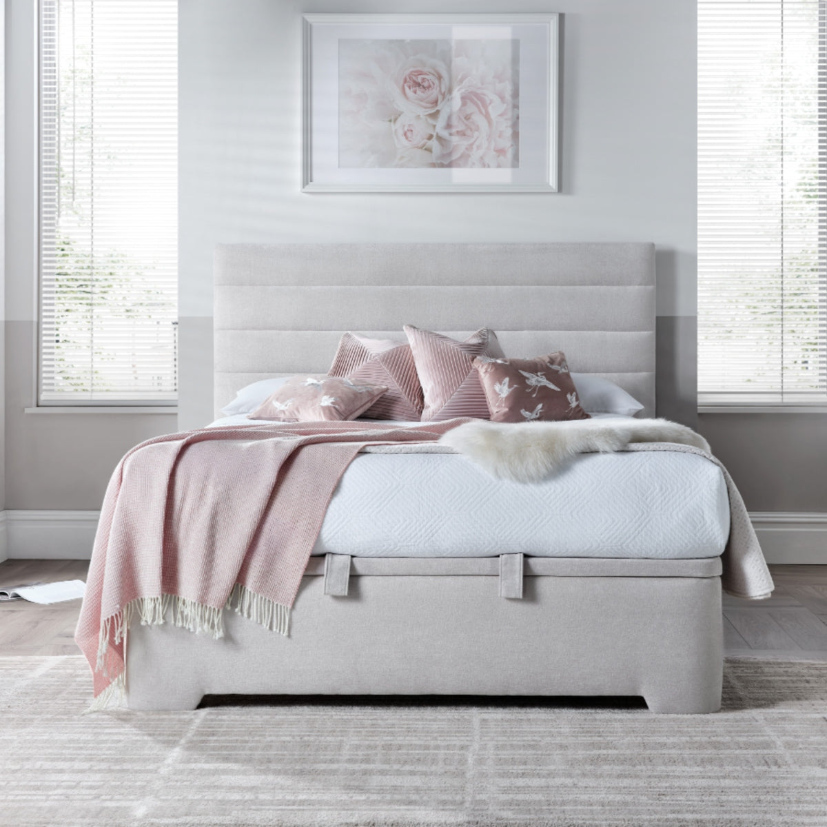 2026 Archie Ottoman Storage Bed in Masket Clay