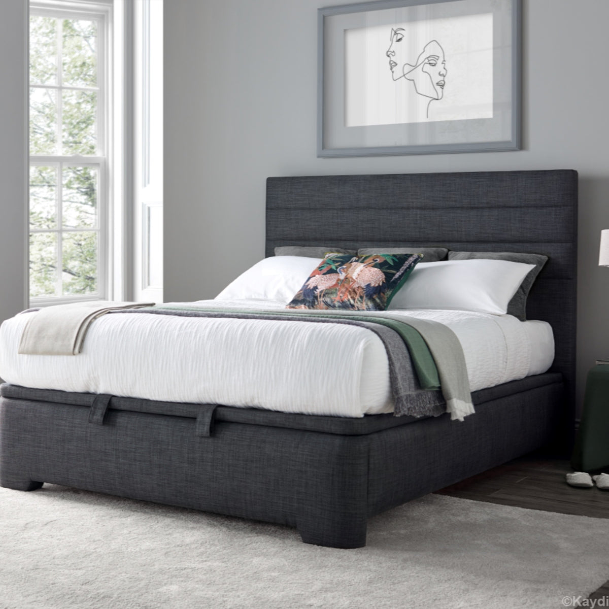 2026 Archie Ottoman Storage Bed in Slate