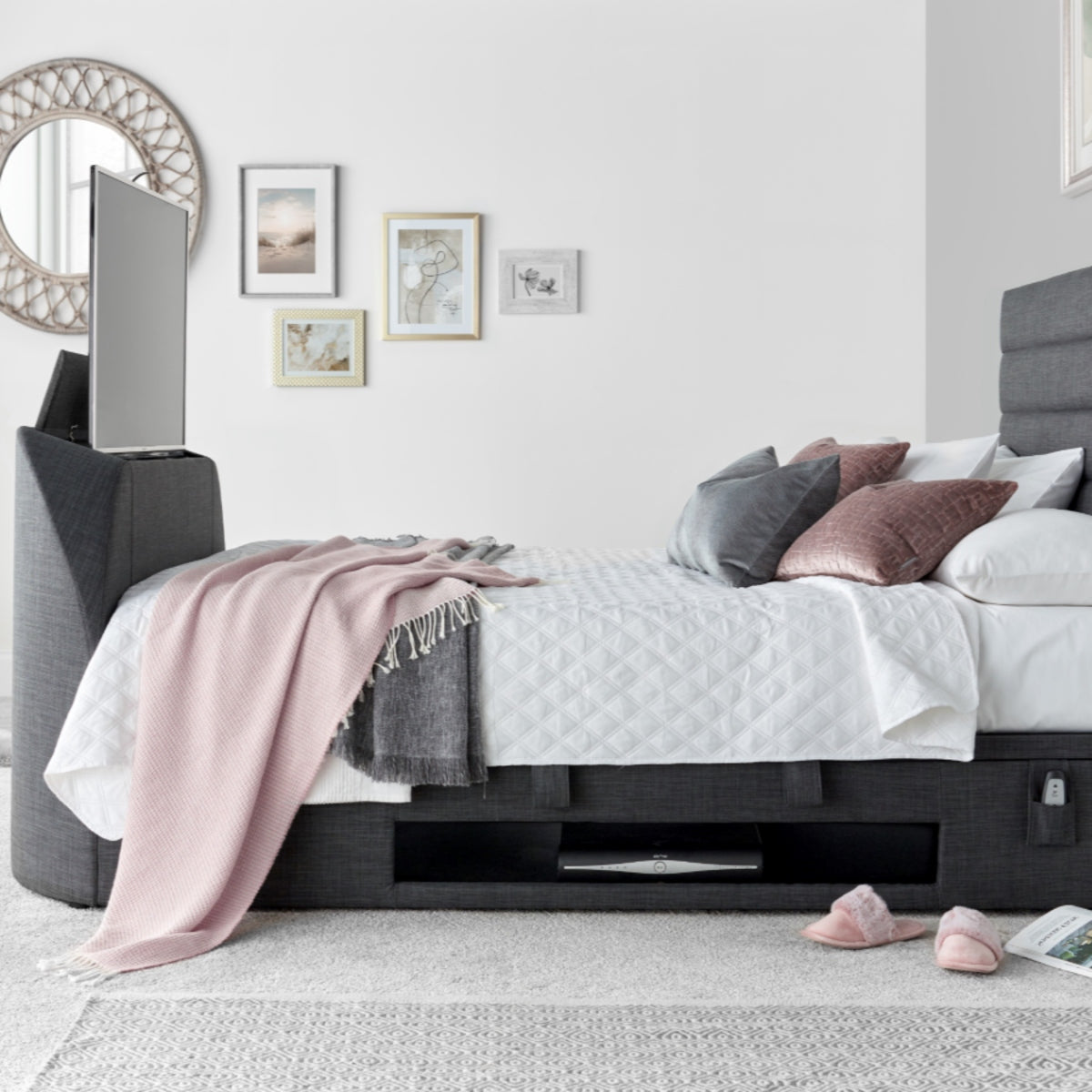 2026 ADA TV Ottoman Storage Bed in Slate