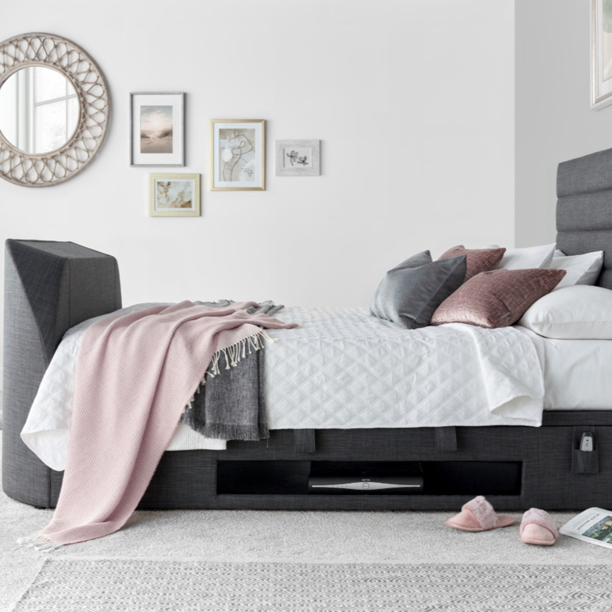 2026 ADA TV Ottoman Storage Bed in Slate