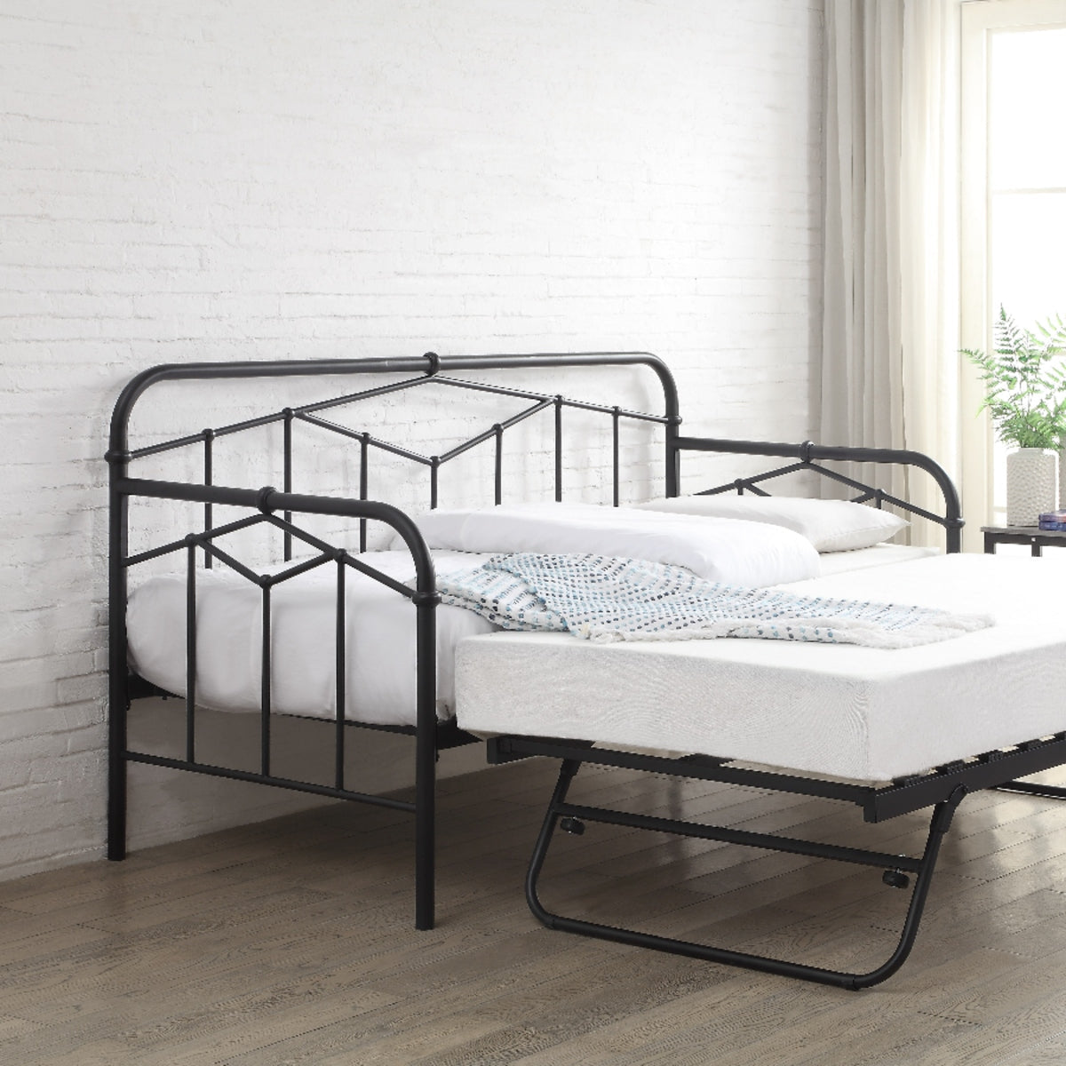 2026 Armagh Metal Day Bed Frame in Sand Blast Black