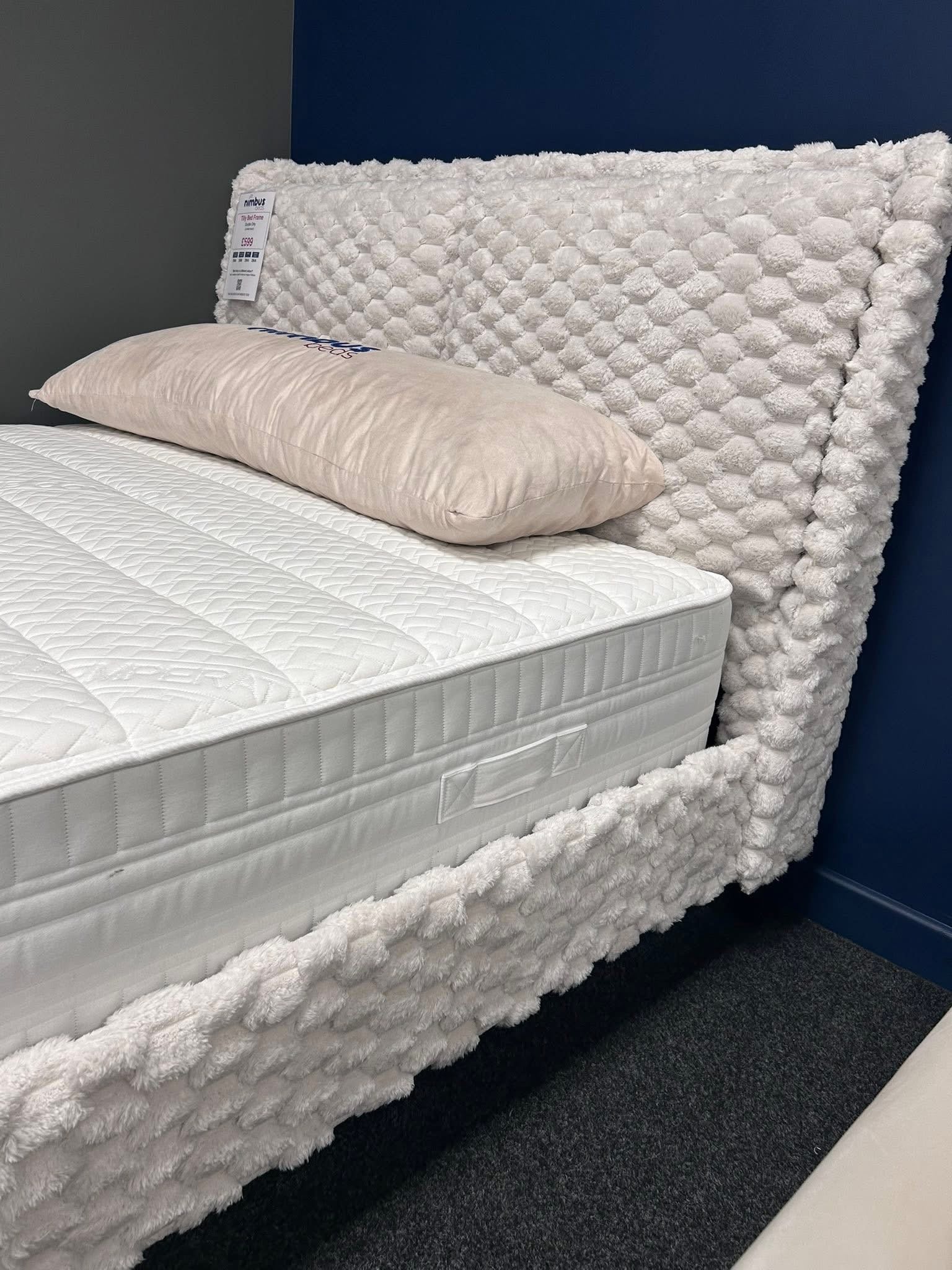 Double Tilly Soft Bed Frame - Ex Display