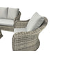 Toledo - Grey Rattan 3 Seater Sofa & 2 Chairs set with Coffee Table