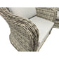Toledo - Beige Rattan 3 Seater Sofa & 2 Chairs set with Coffee Table