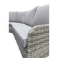 Almeria - L-Shaped Rattan Patio Set with Square Fire Pit Table
