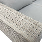 Barcelona - L-Shaped Luxury Rattan Patio Set with Rectangular Fire Pit Table