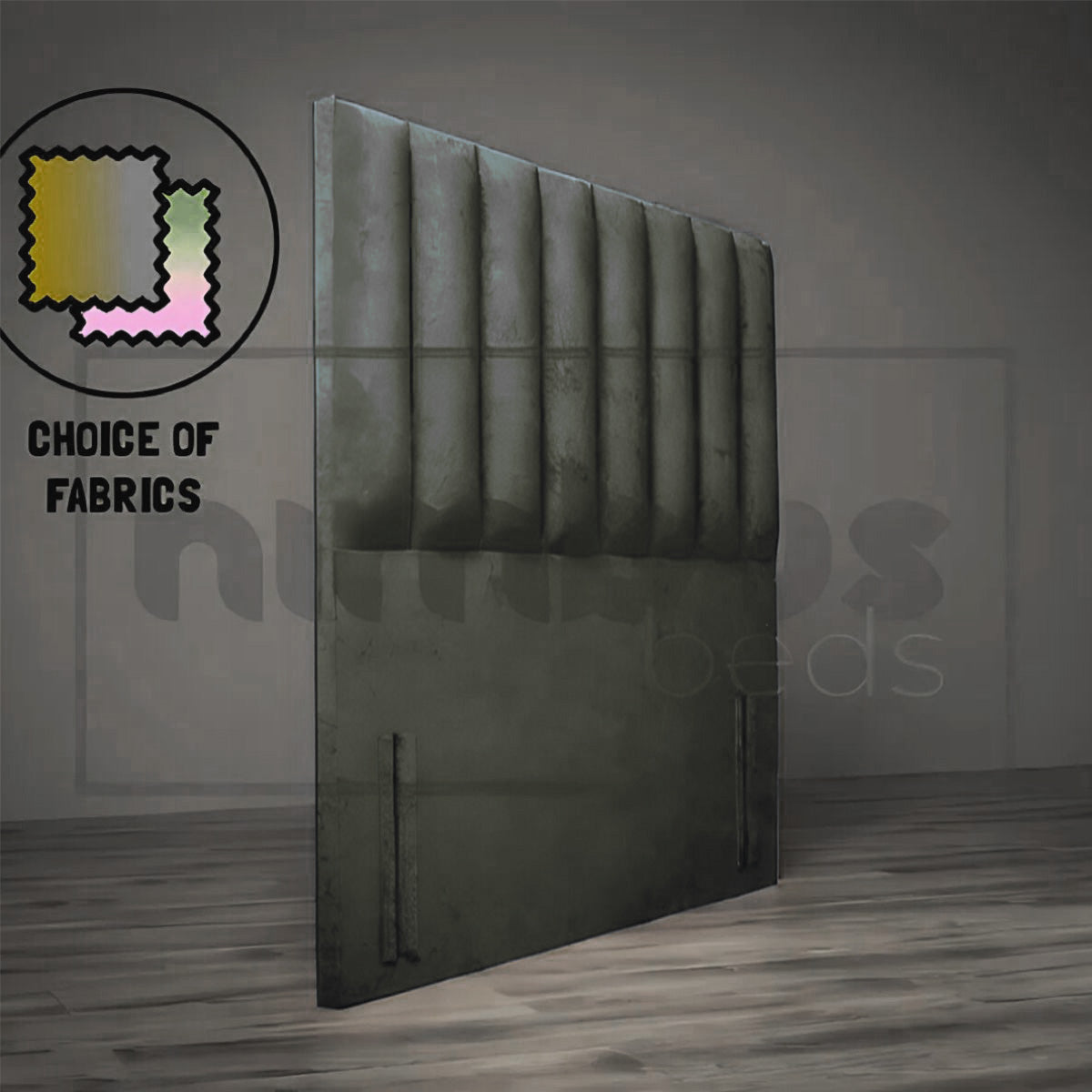 Floor Standing Vertical Tube Headboard - Nimbus Beds