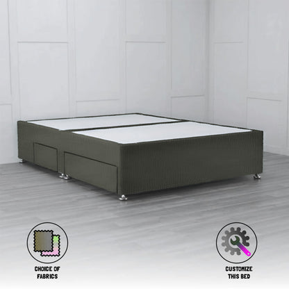 2 Drawers Padded Divan Bed Base - Nimbus Beds