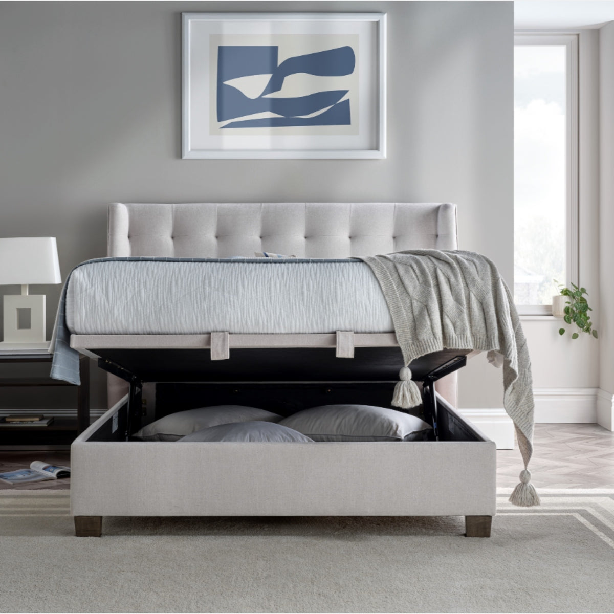 2026 Baxter Ottoman Storage Bed in Clay