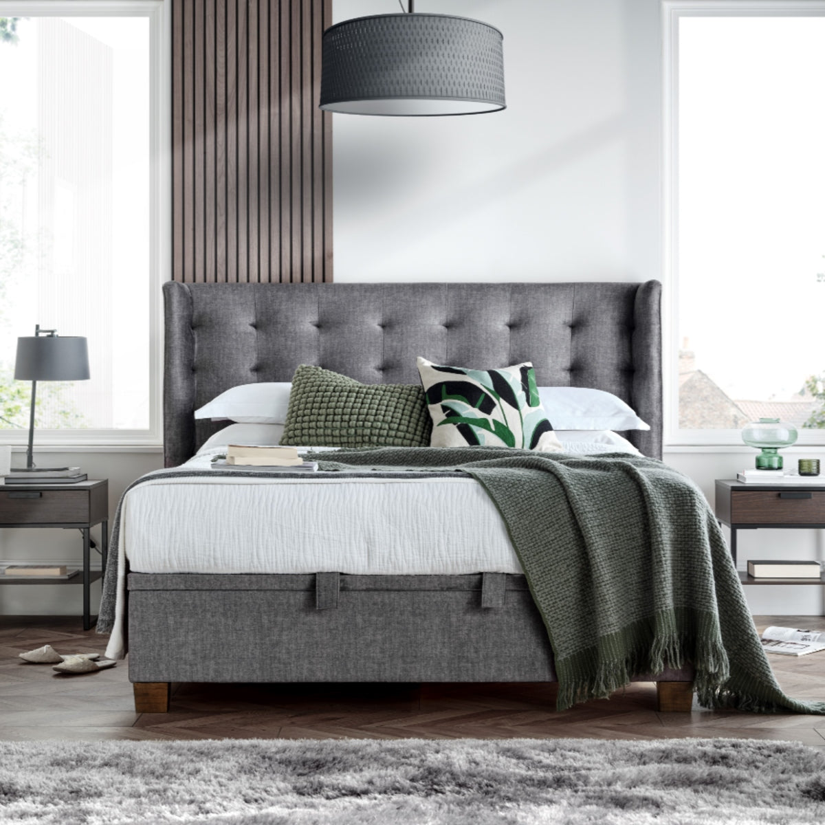 2026 Baxter Ottoman Storage Bed in Grey