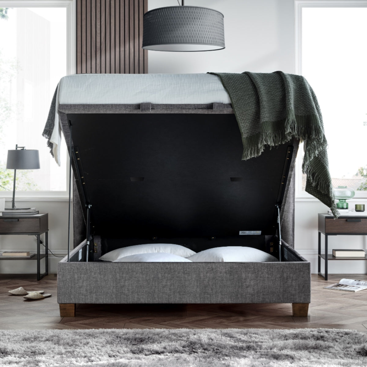 2026 Baxter Ottoman Storage Bed in Grey