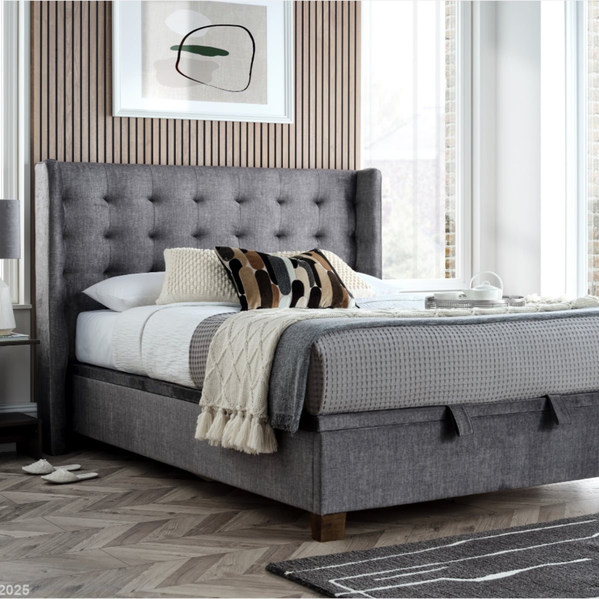 2026 Baxter Ottoman Storage Bed in Grey