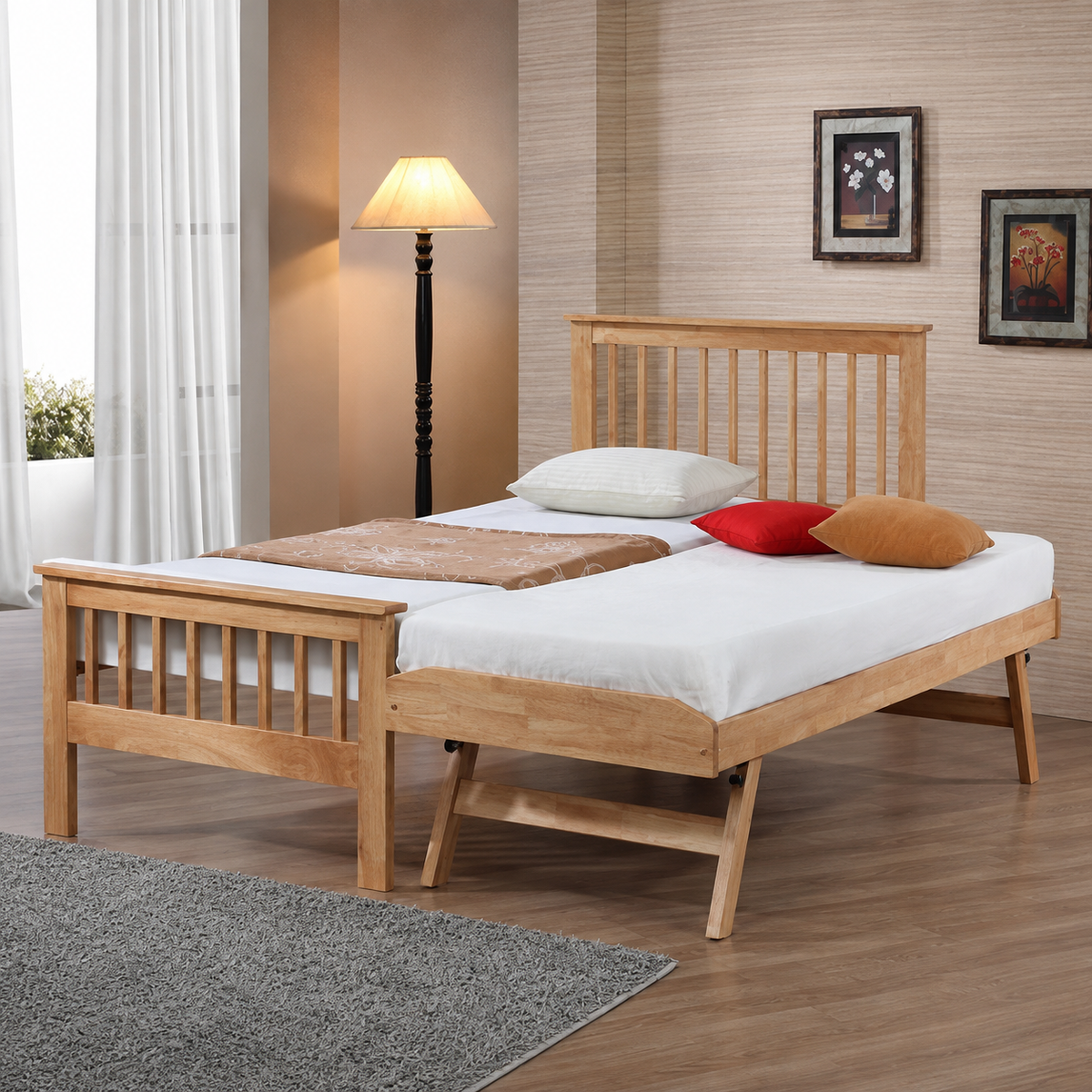 2026 Preston Wooden Guest Bed Frame in Oak