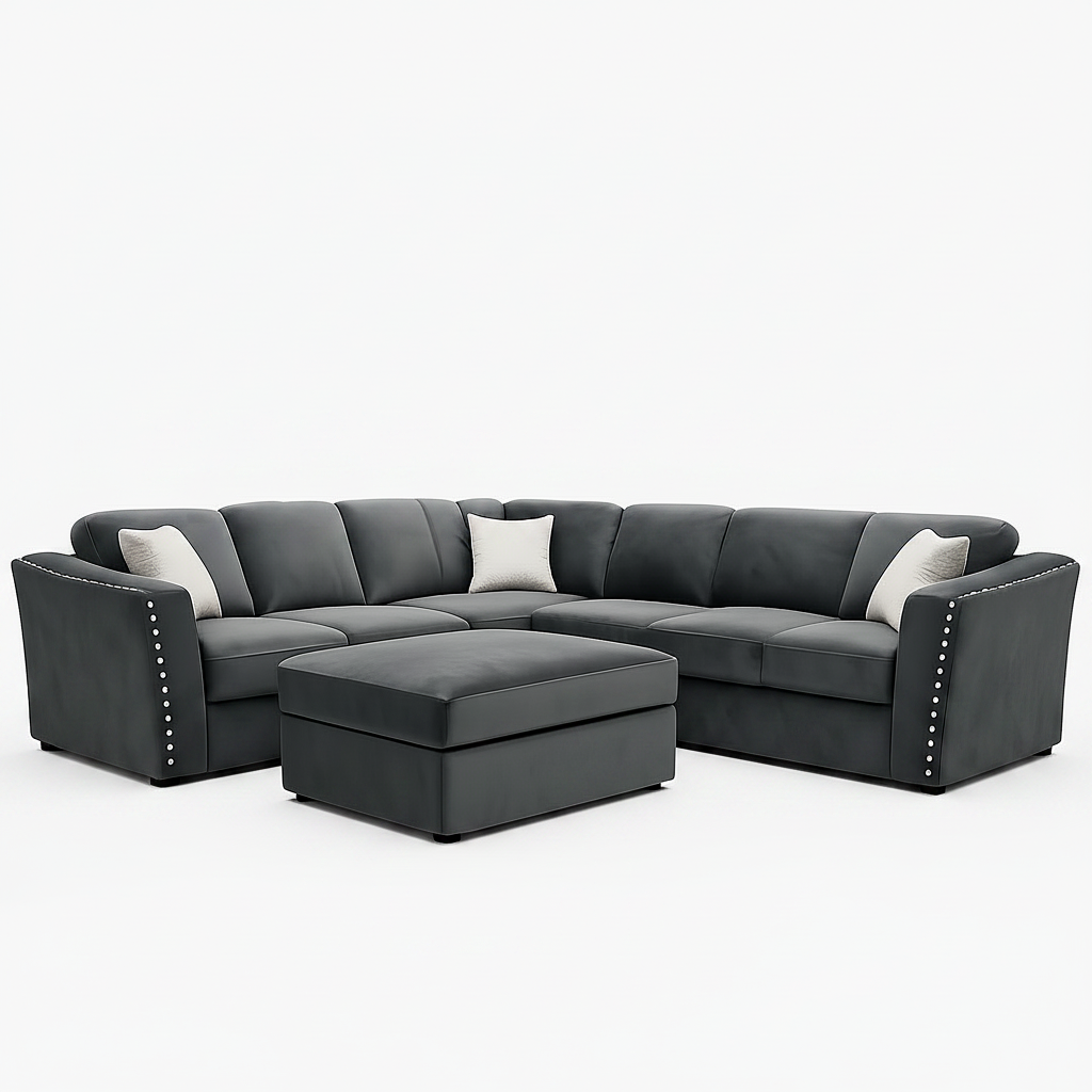 2026 Larkhall 4 piece Corner Sofa -  Silver