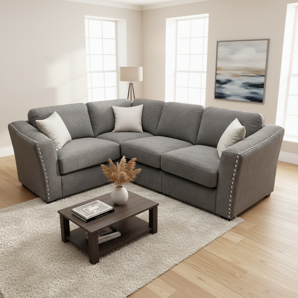 2026 Larkhall 4 piece Corner Sofa -  Pebble Grey