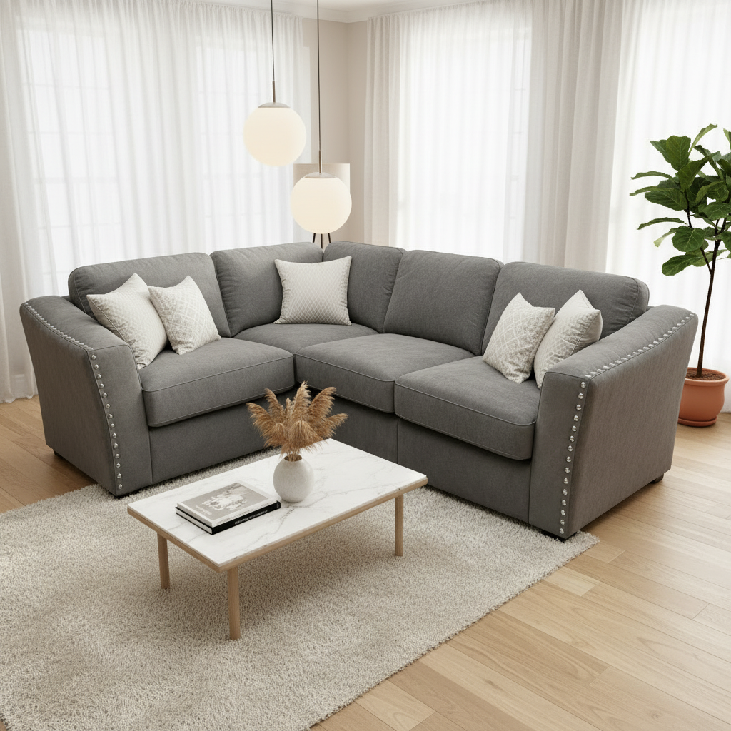 2026 Larkhall 4 piece Corner Sofa -  Pebble Grey