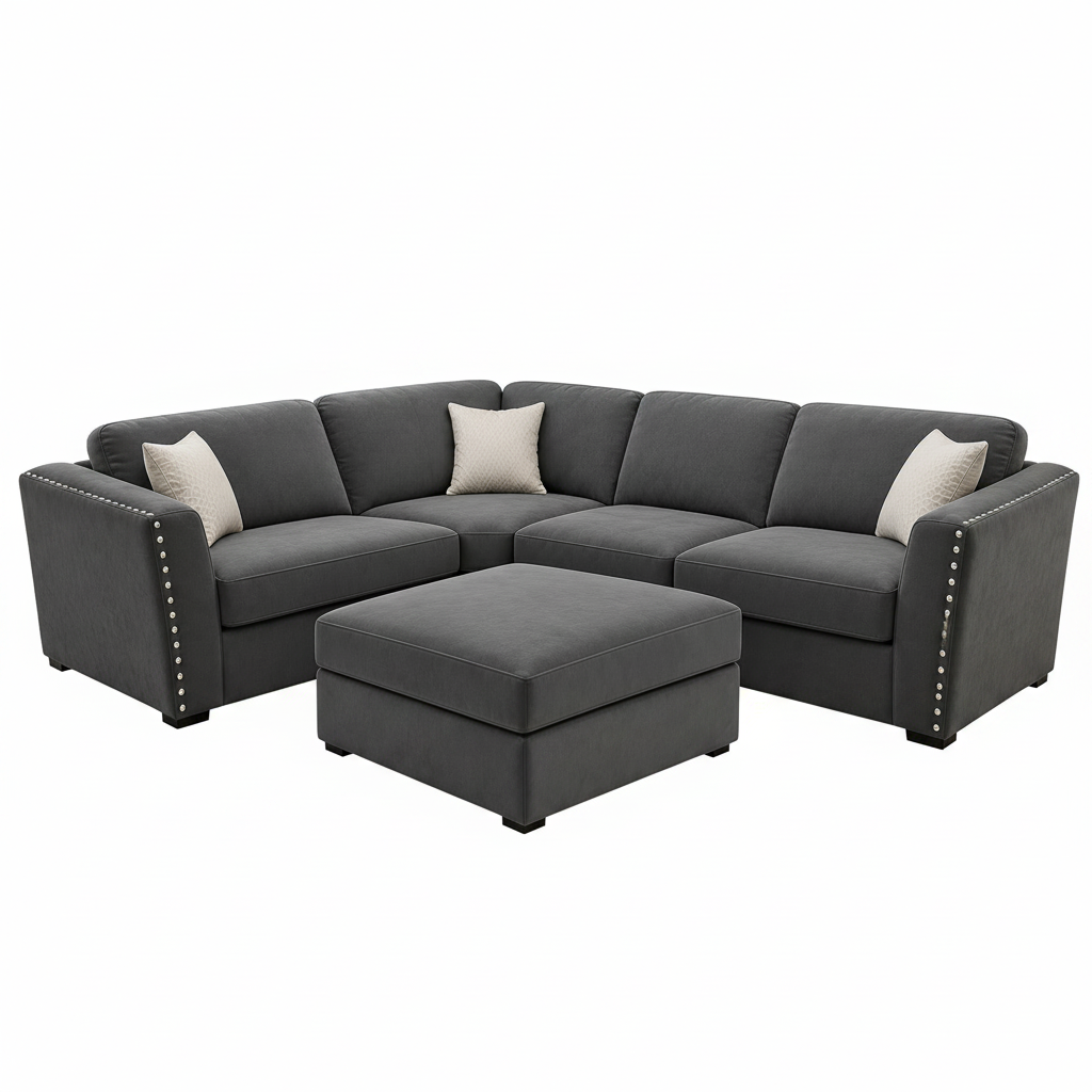 2026 Larkhall 4 piece Corner Sofa -  Silver