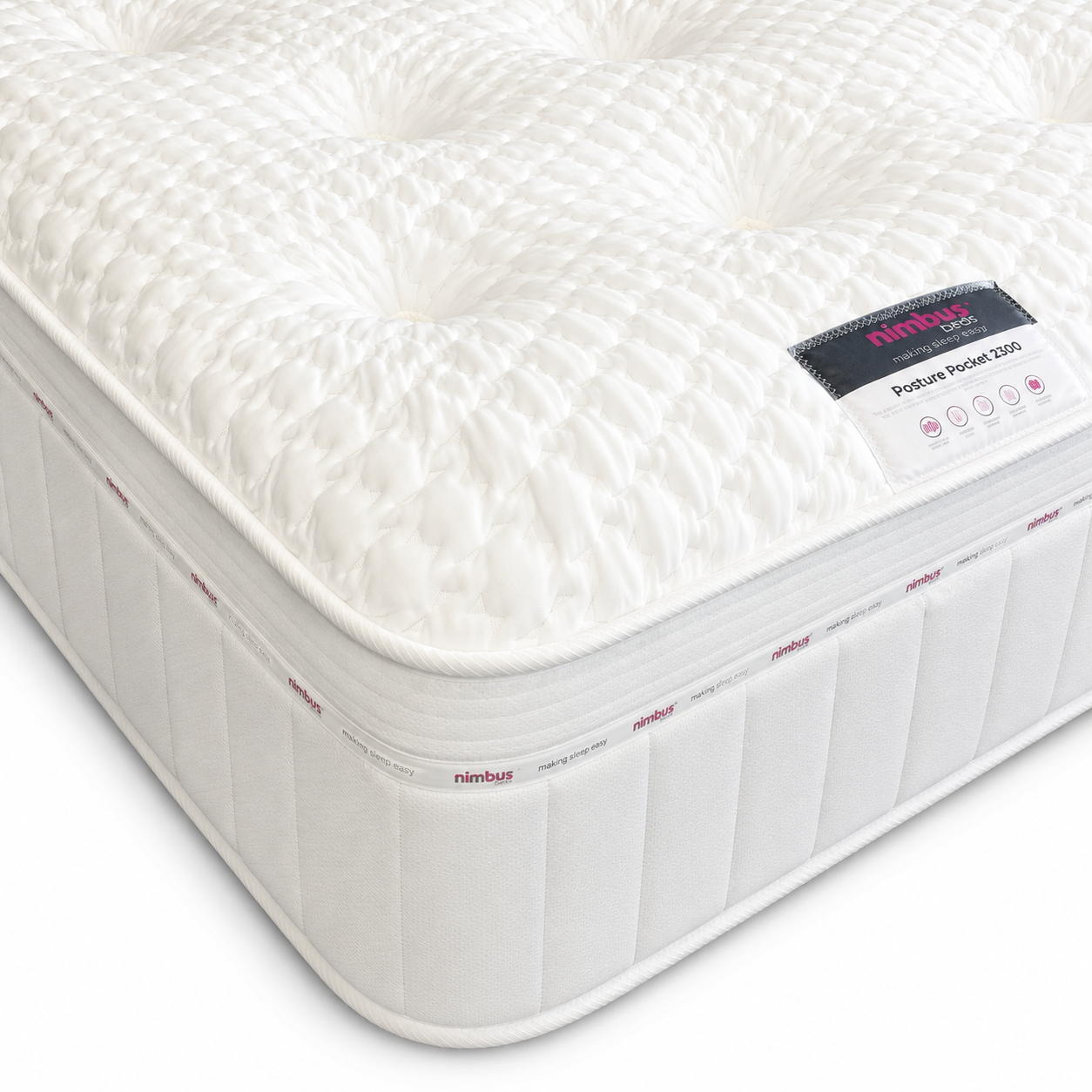 2026 Posture Pocket 2000 Medium / Firm Pocket Sprung Mattress - Nimbus Beds
