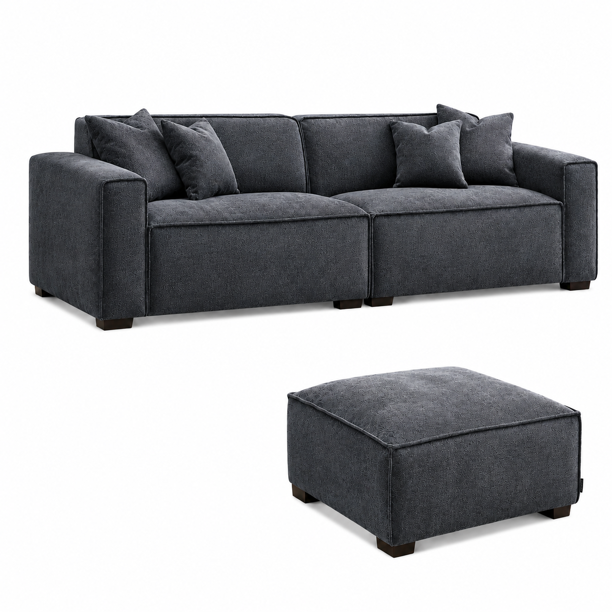 2026 Dunkeld Corner Chaise Sofa - Midnight Boucle - Nimbus Beds