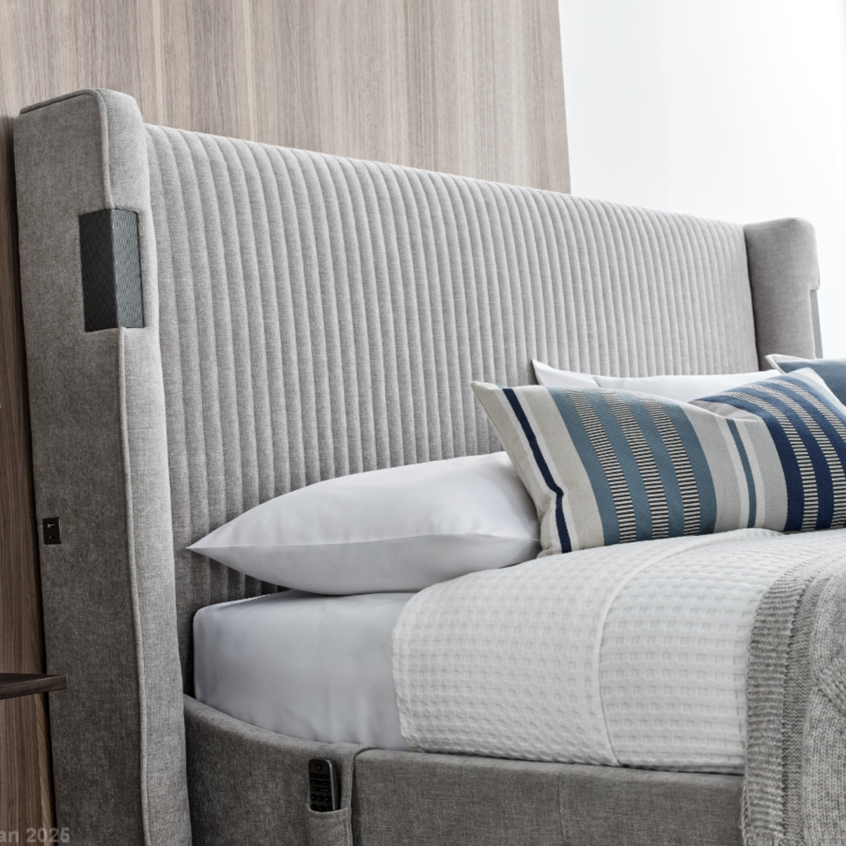 2026 Daphne TV Ottoman Storage Bed in Grey