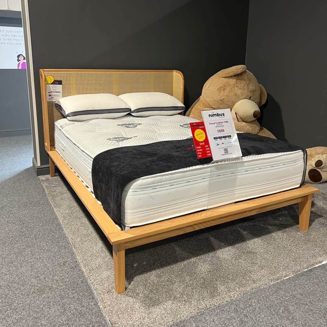 Double Rattan Bed Frame - Ex Display