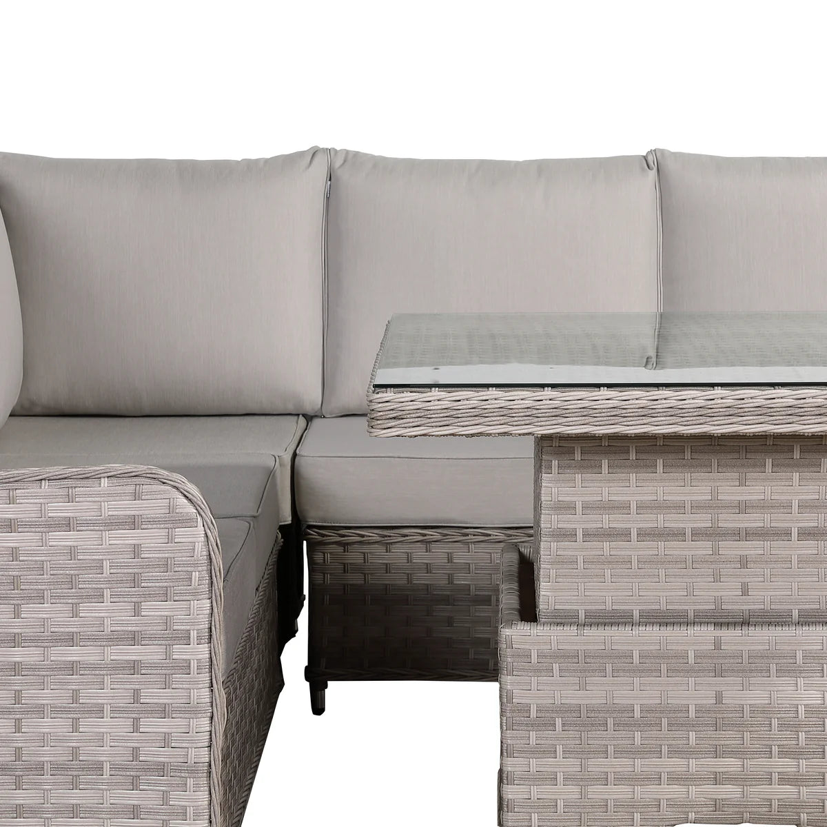 2026 Paris Square Corner Sofa Set with Rising Table Outdoor Garden Furniture - Nimbus Beds