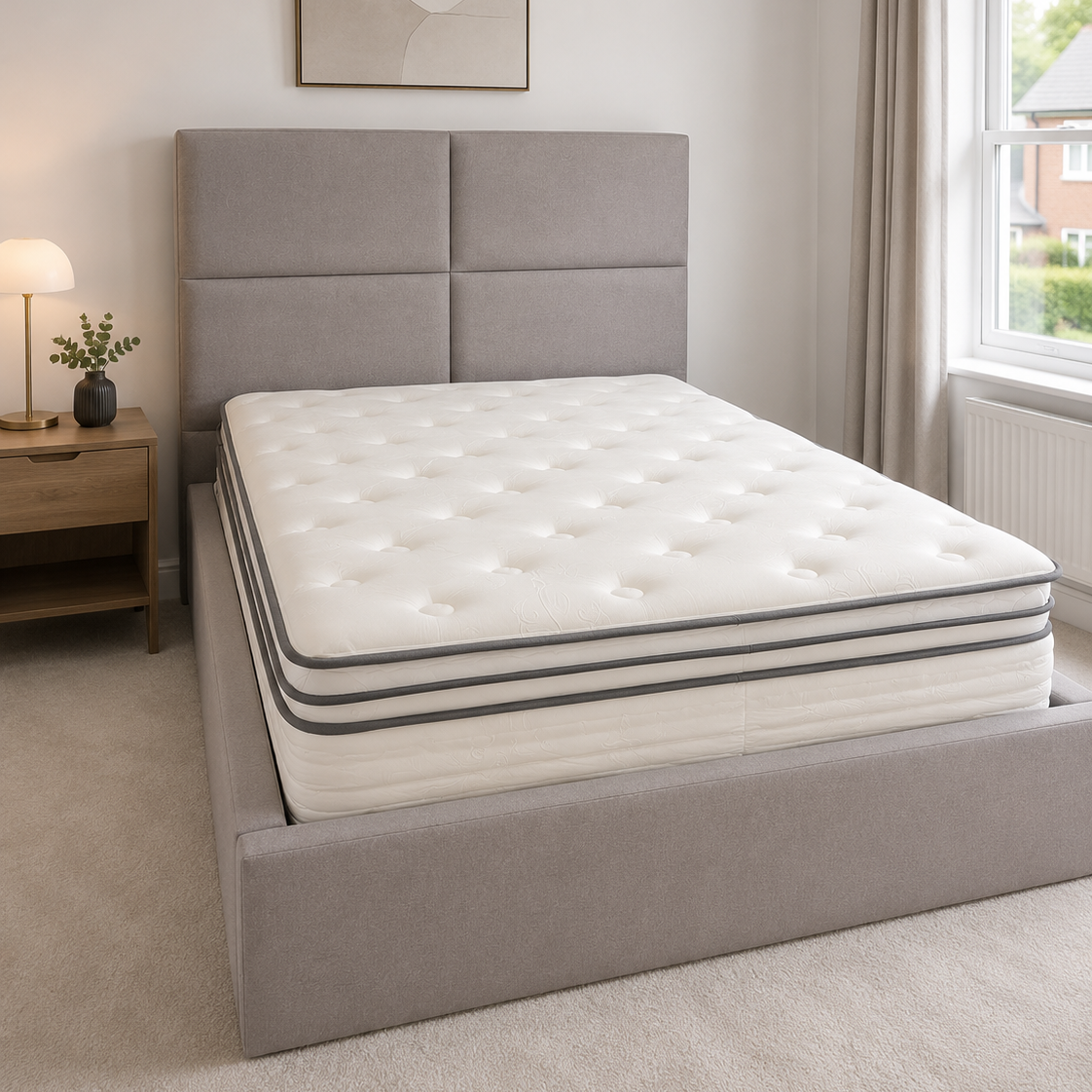 2026 Emma Luxury Bed Frame with optional ottoman lift up storage