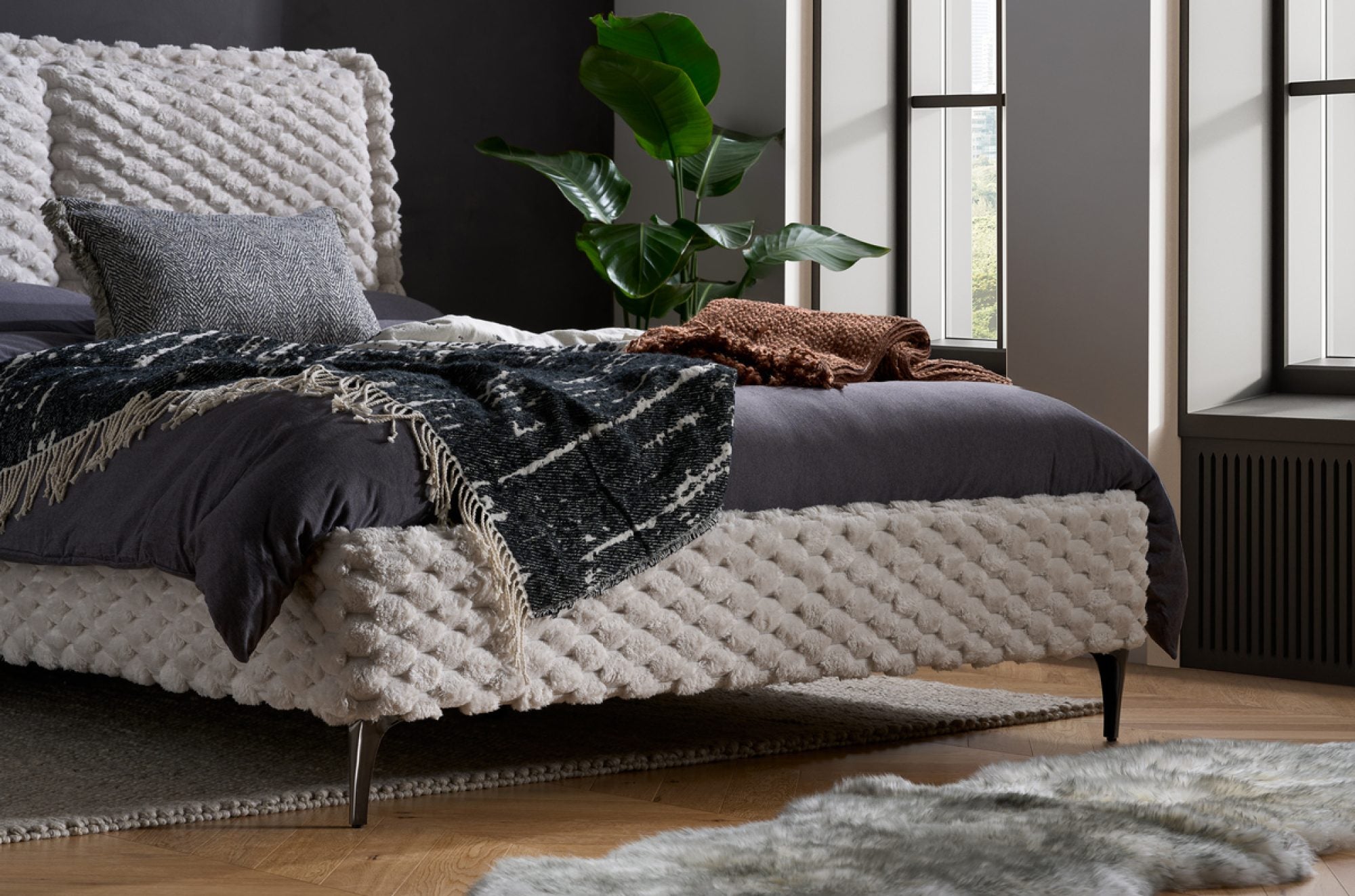 Double Tilly Soft Bed Frame - Ex Display