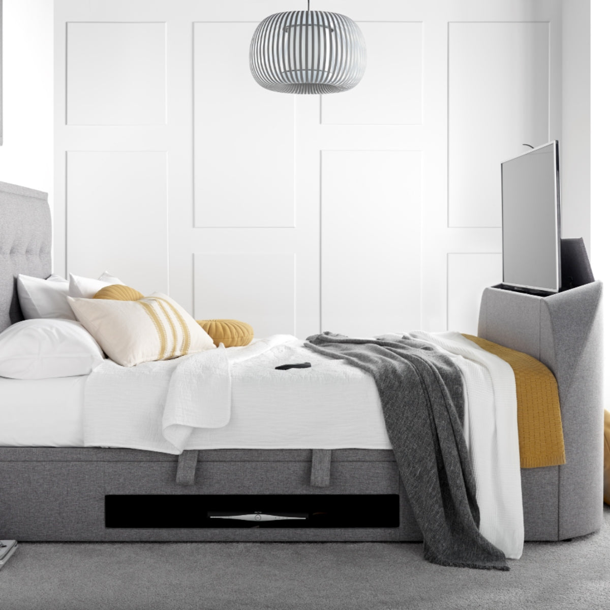 2026 FEY TV Ottoman Storage Bed in Grey