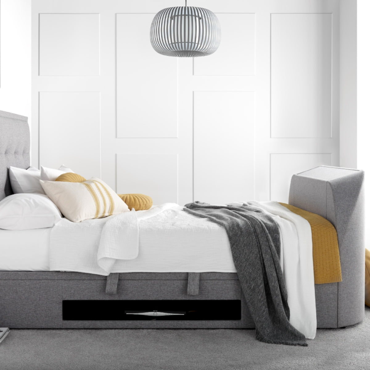 2026 FEY TV Ottoman Storage Bed in Grey