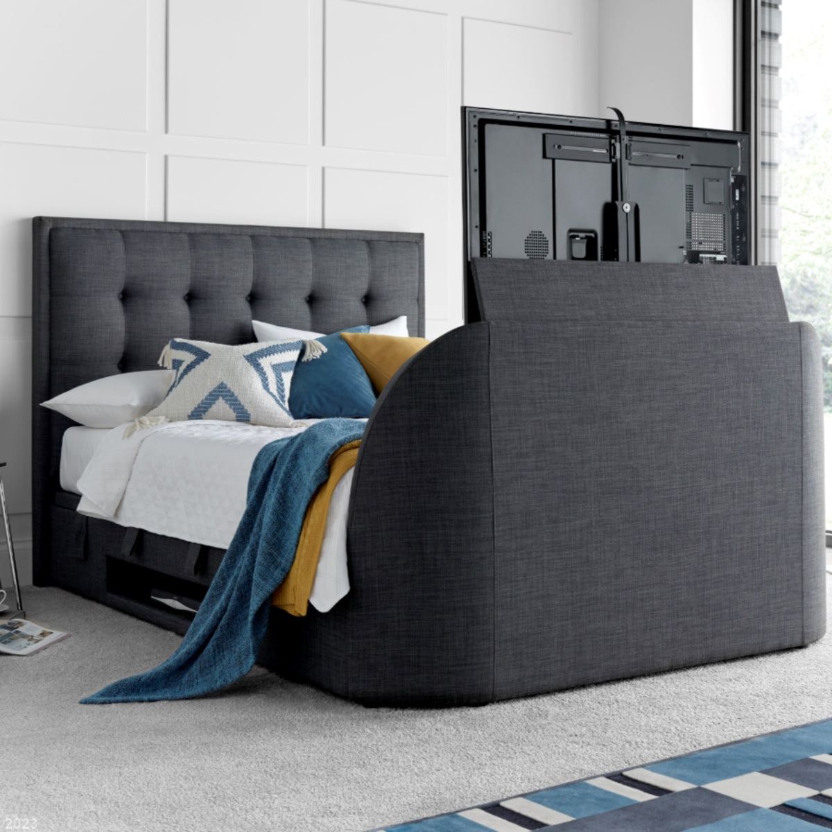 2026 FEY TV Ottoman Storage Bed in Slate