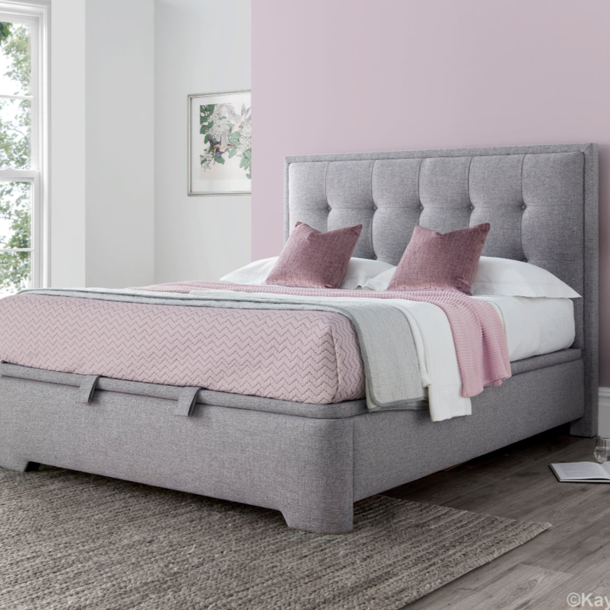 2026 Fraser Ottoman Storage Bed in Grey