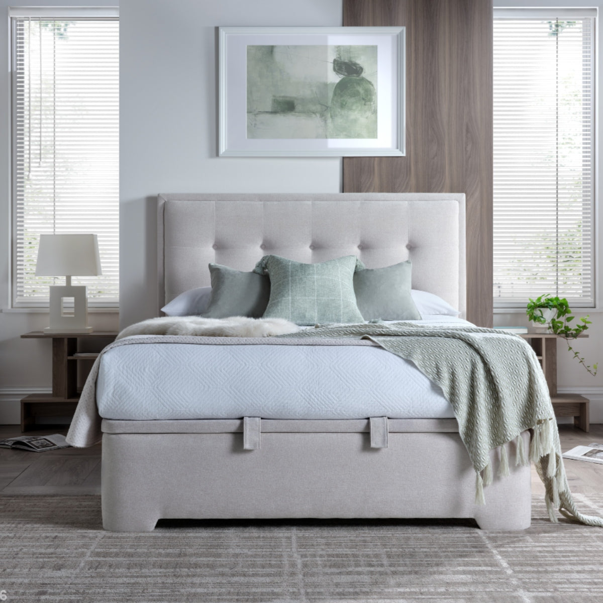 2026 Fraser Ottoman Storage Bed in Masket Clay